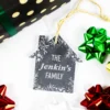 House slate christmas ornament