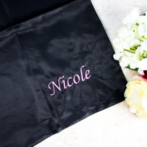 Personalised Satin Embroidered Pillow Case