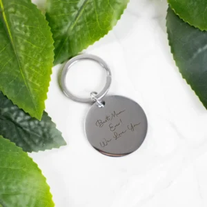 Round Personalised Metal Keychain