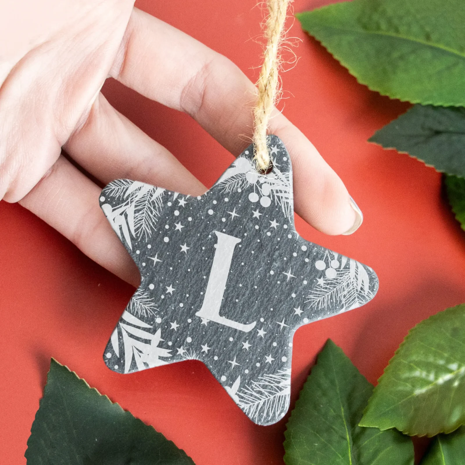 Star Slate Christmas Ornament