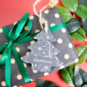 Tree Slate Christmas Ornament