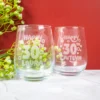 Birthday Personalised Stemless Wine Glass