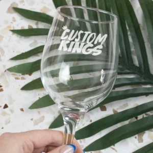 Corporate Logo Red Wine Glass