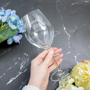 Deluxe engagement wine glass