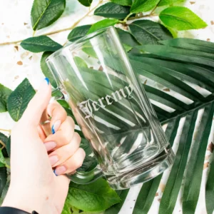 Engraved Glass Beer Stein With Your Choice Of Text