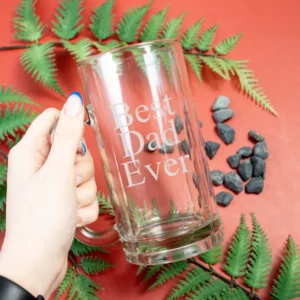 Engraved Glass Beer Stein With Your Choice Of Text
