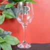 Initial married personalised wine glass