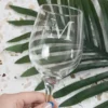 Initial Married Personalised Wine Glass