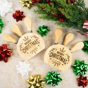 Merry Christmas Cheese Utensil Block