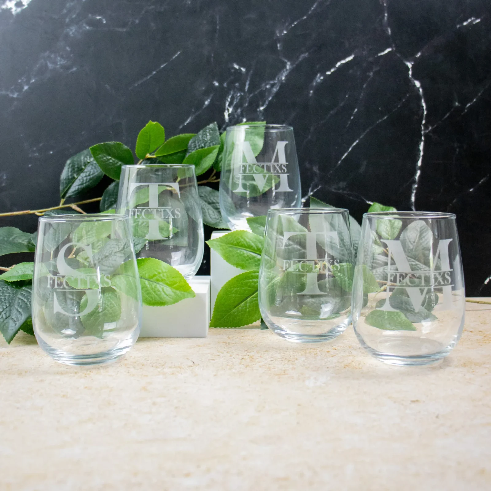 Monogram Stemless Wine Glass
