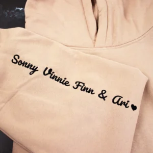 Oversized hoodie or jumper with embroidery