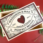 Perfect Match Couples Keepsake Box