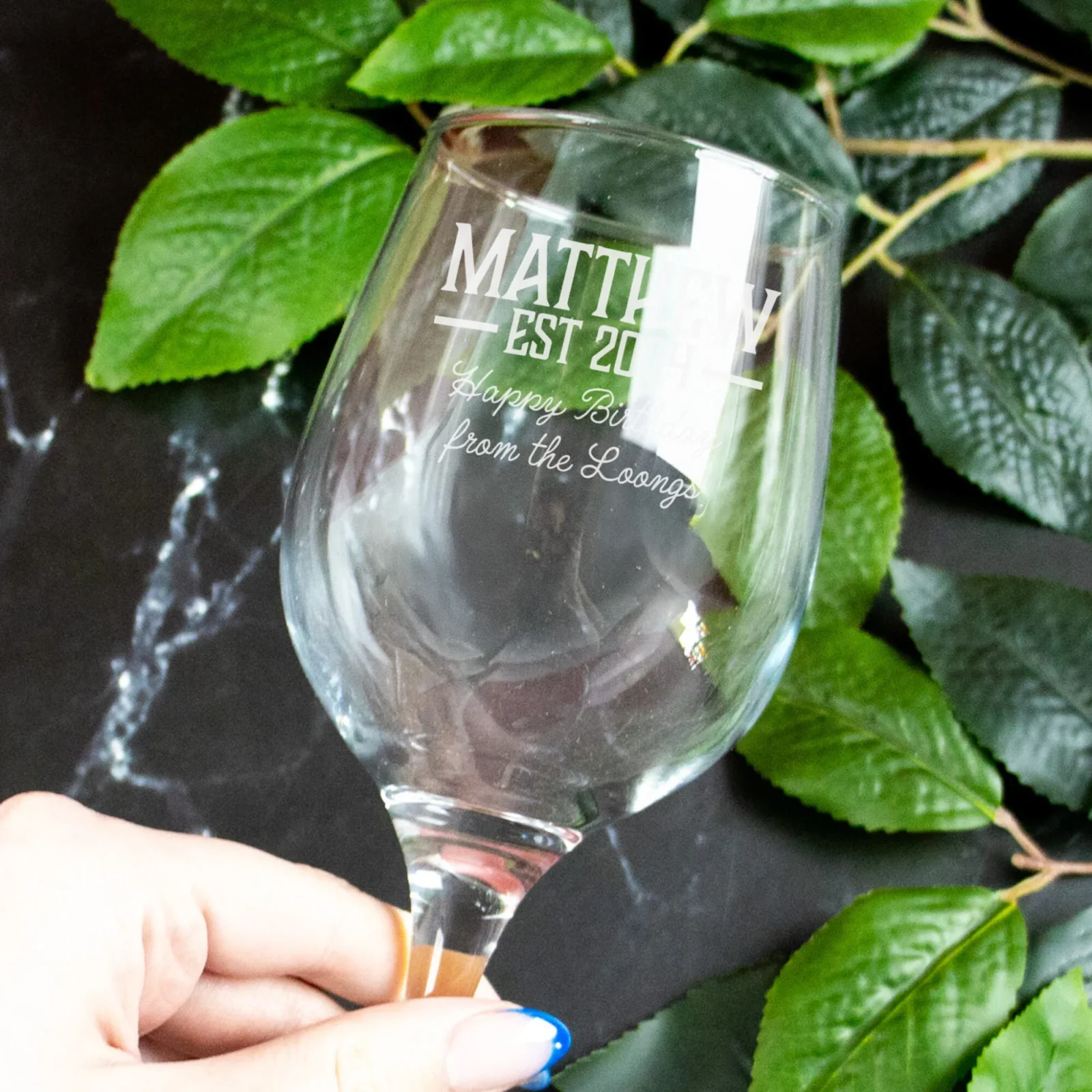 Personalised Birthday Wine Glass