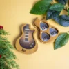 Personalised Boxed Guitar Picks Set of Three - Engraved Steel Picks & Printed Bamboo Box