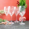 Personalised christmas wine glass