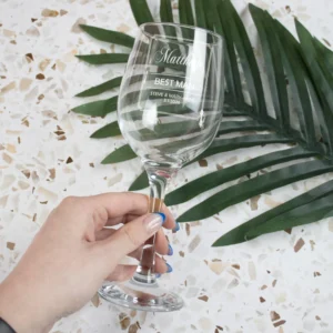 Wedding red wine glass engraved for the bridal party 5 Wedding red wine glass engraved for the bridal party