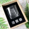 Birthday Boxed Scotch Glass Set with Whiskey Stones