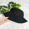 Two toned adult embroidered bucket hat