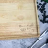 Anniversary personalised butchers block chopping board