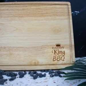 BQQ king engraved butcher block chopping board