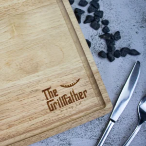 the grillfather personalised butcher block chopping board