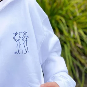 Spicy Embroidered Drawn Hoodie couples