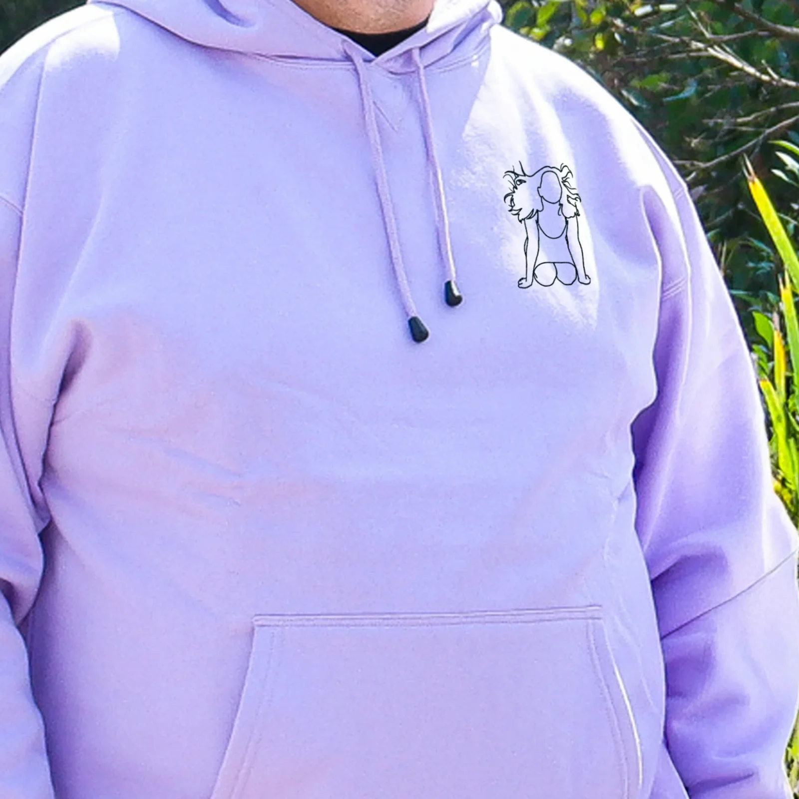 Spicy Embroidered Drawn Hoodie couples