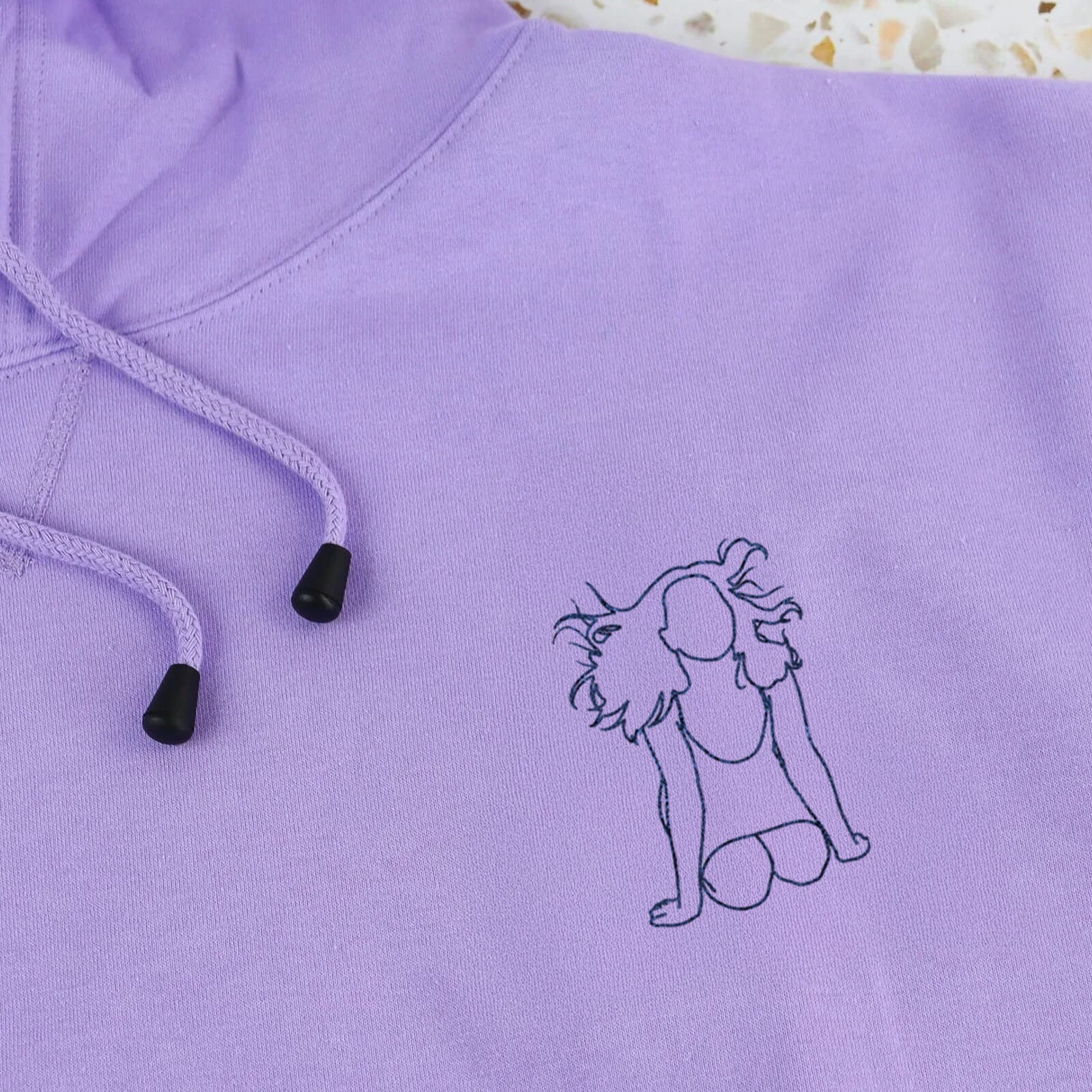 Spicy Embroidered Drawn Hoodie couples