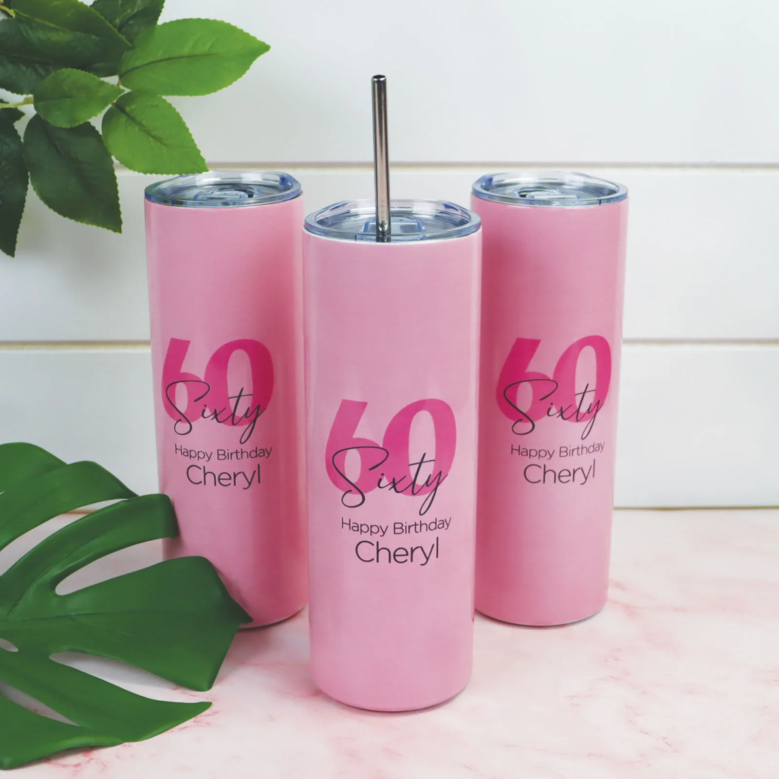Pink Pastel Birthday Tumbler