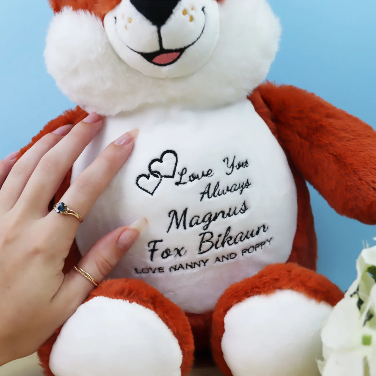 Embroidered Fox Plushie 2