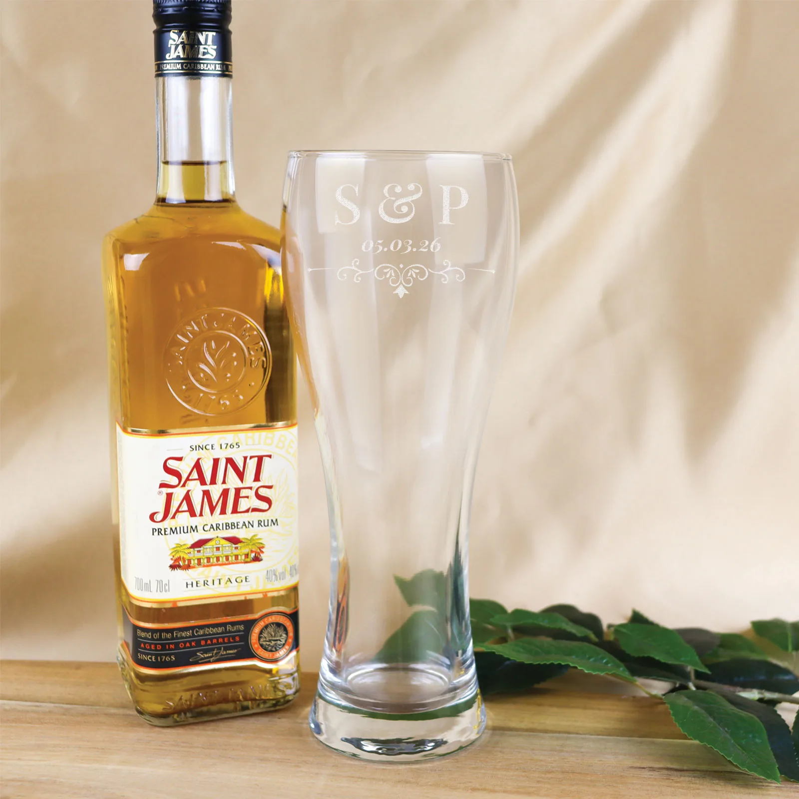 Initials Lager Glass 2