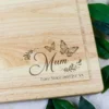 Personalised butterfly mother’s day chopping board 2 Mum butterfly chopping board