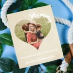 Heart Photo Pine Wood Photo Block