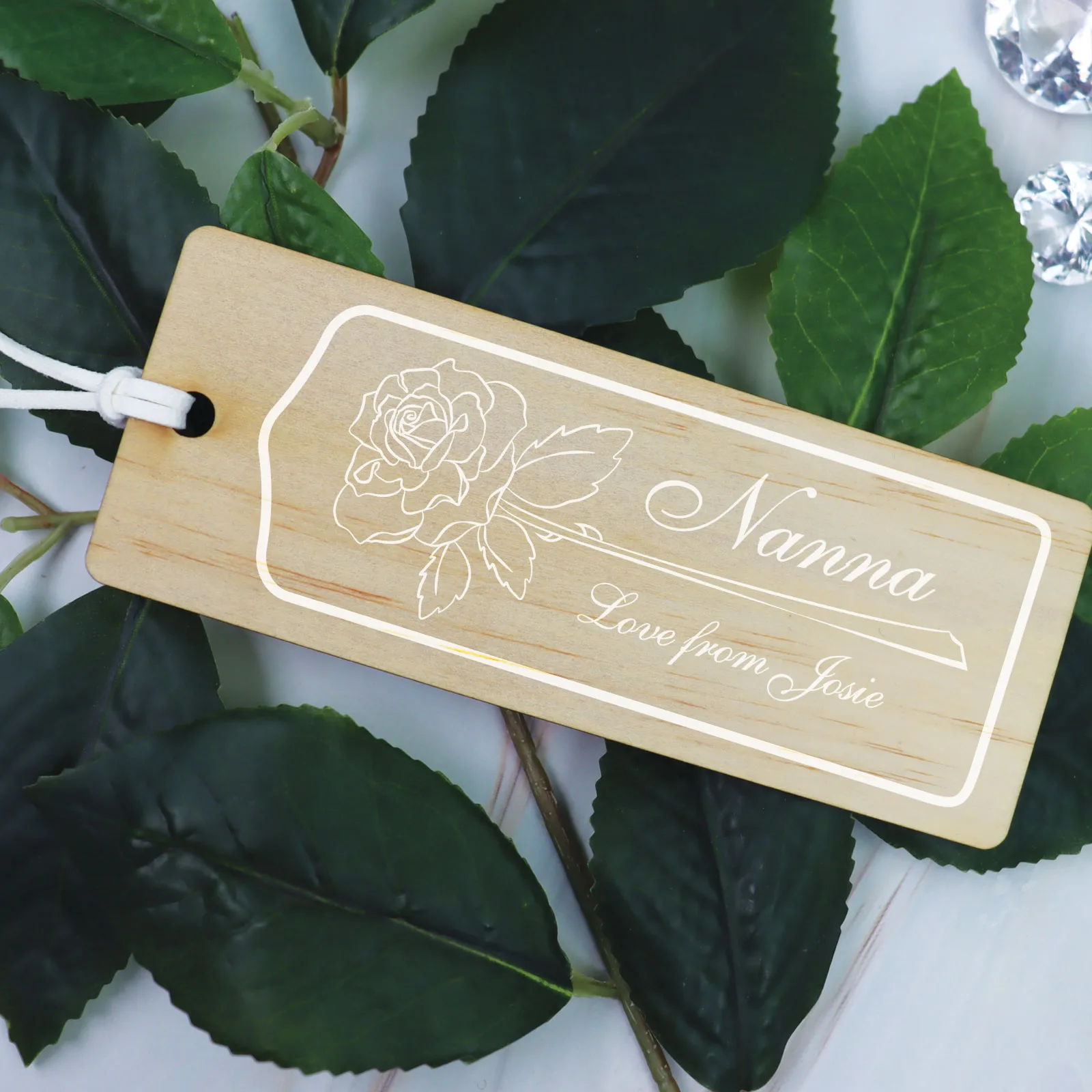 Personalised Rose Bookmark (2)