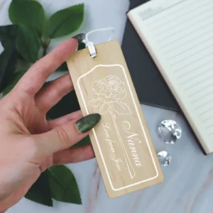 Personalised Rose Bookmark