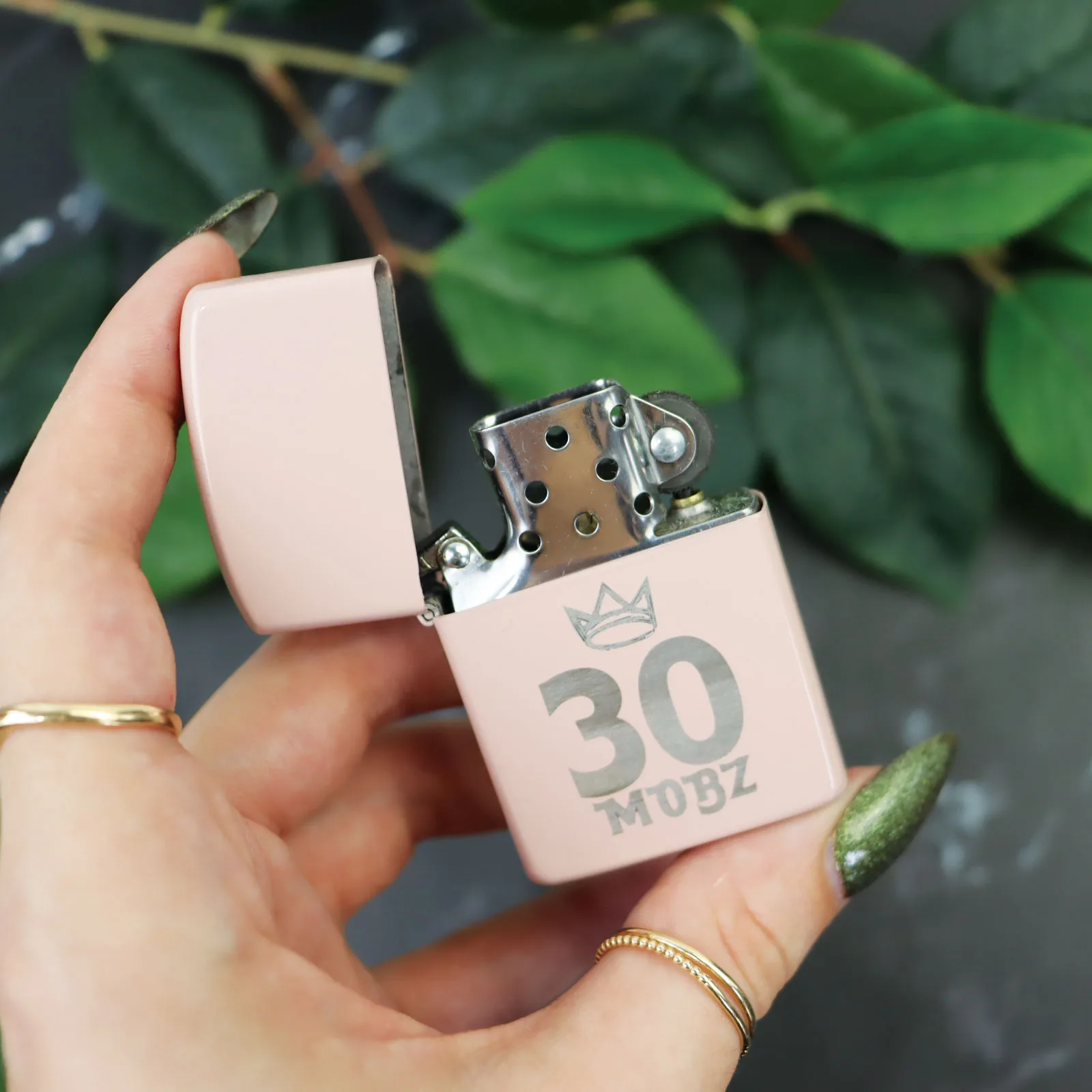 Pink Engraved Birthday Lighter