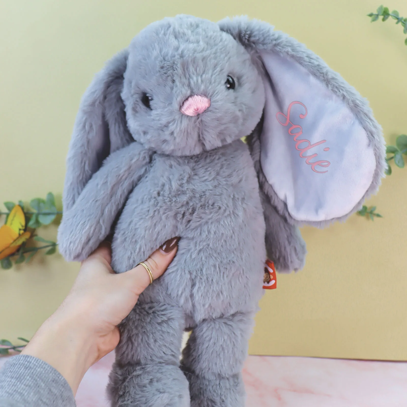 Personalised Bunny Cubbie With Embroidered Ear
