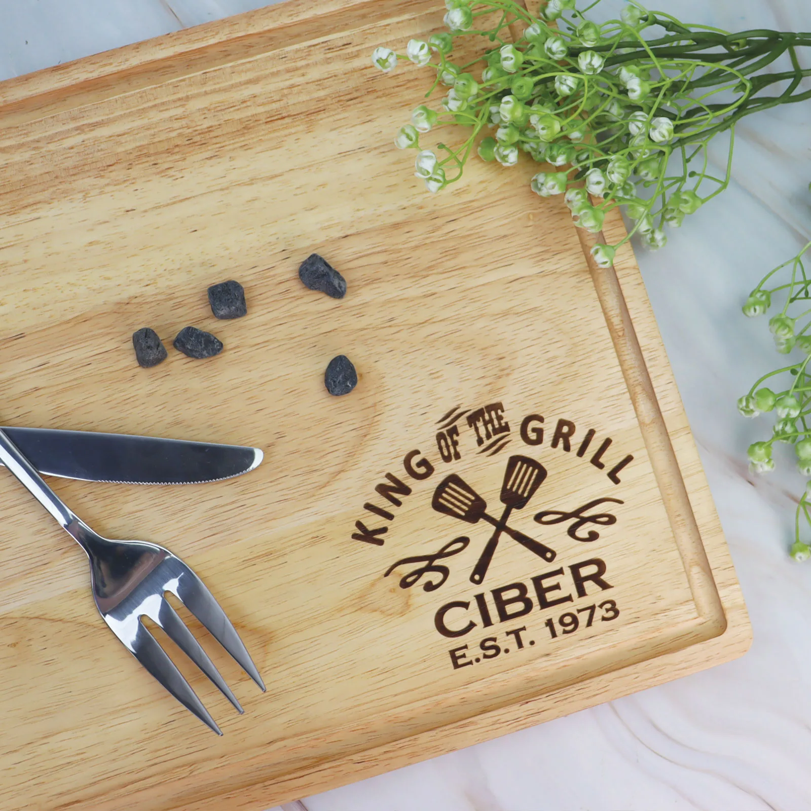 King of the Grill Personalised Chopping Board