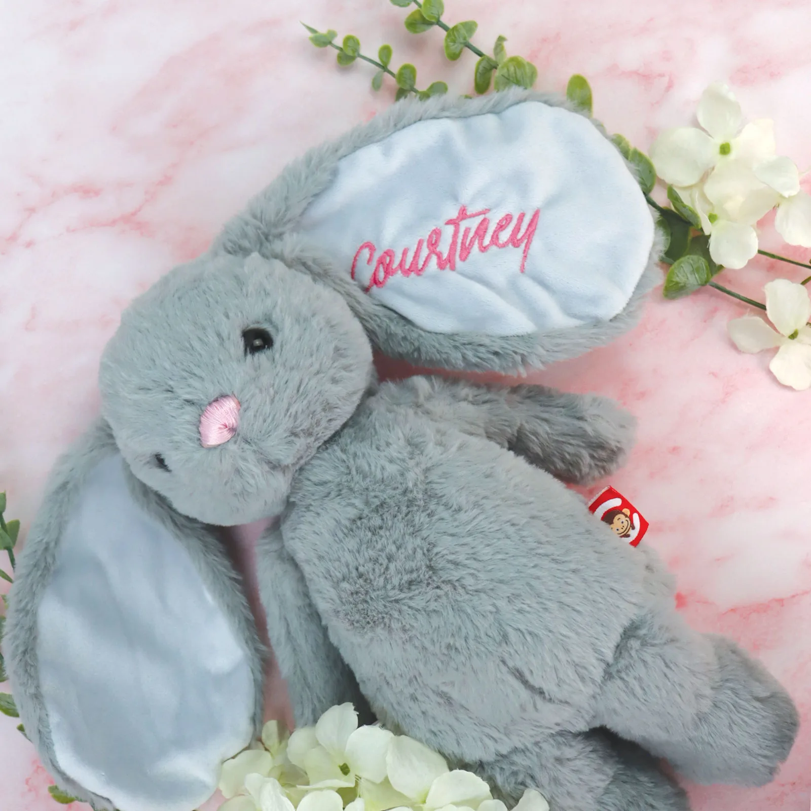 Personalised Bunny Cubbie With Embroidered Ear