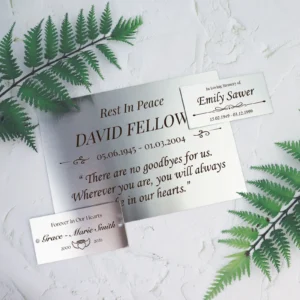 Stainless steel engraved memorial plaque
