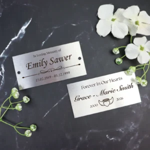 Stainless Steel Engraved Memorial Plaque