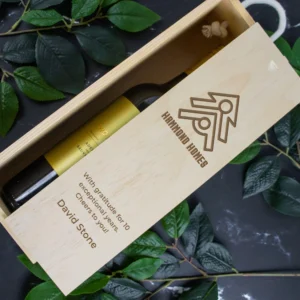 Corporate wine box engraved