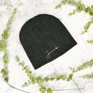 Embroidered Beanie With Personalised Text