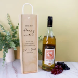 Engraved Wooden Wine Box