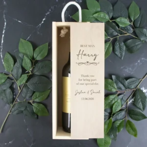 Engraved Wooden Wine Box