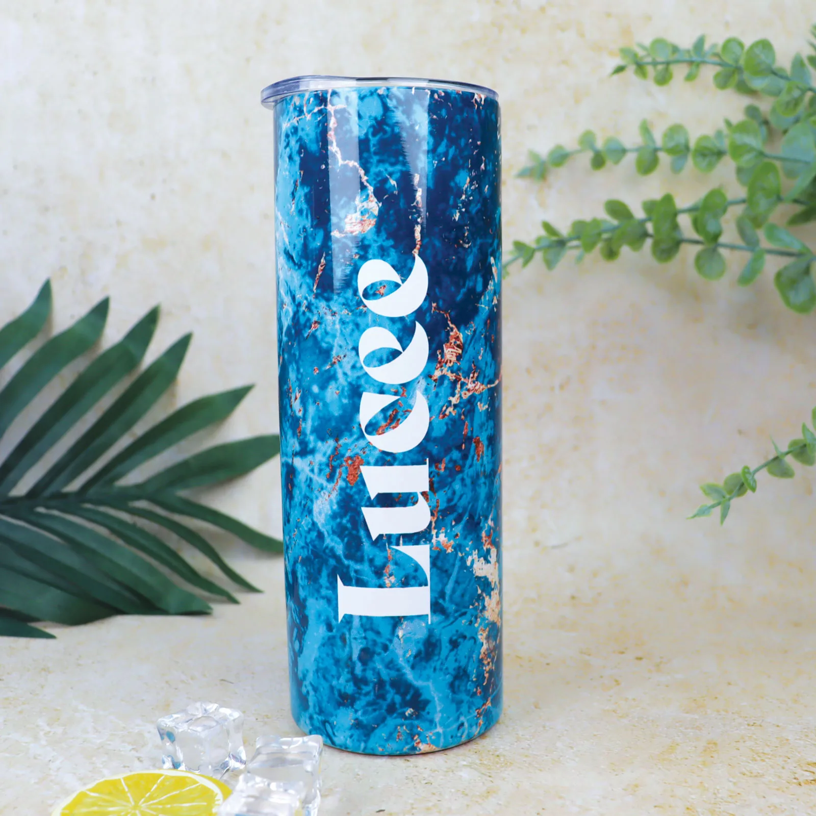 Blue Marble Name Personalised 20oz Tumbler