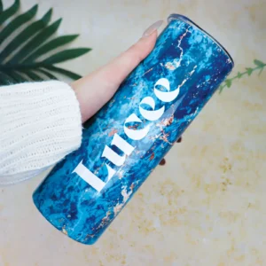 Blue Marble Name Personalised 20oz Tumbler