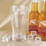 Custom text schooner glass | customkings
