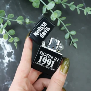 Birthday Engraved Stainless Steel Lighter