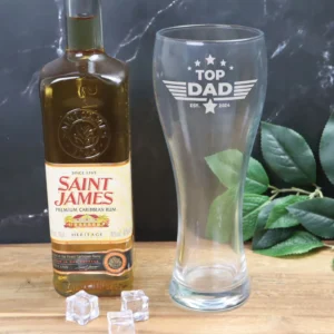 Top Dad Father's Day Lager Glass